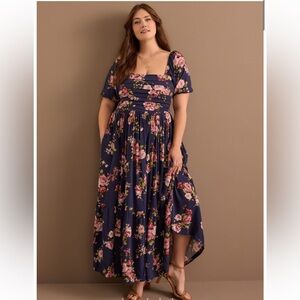 Arula Navy Willow Maxi Dress